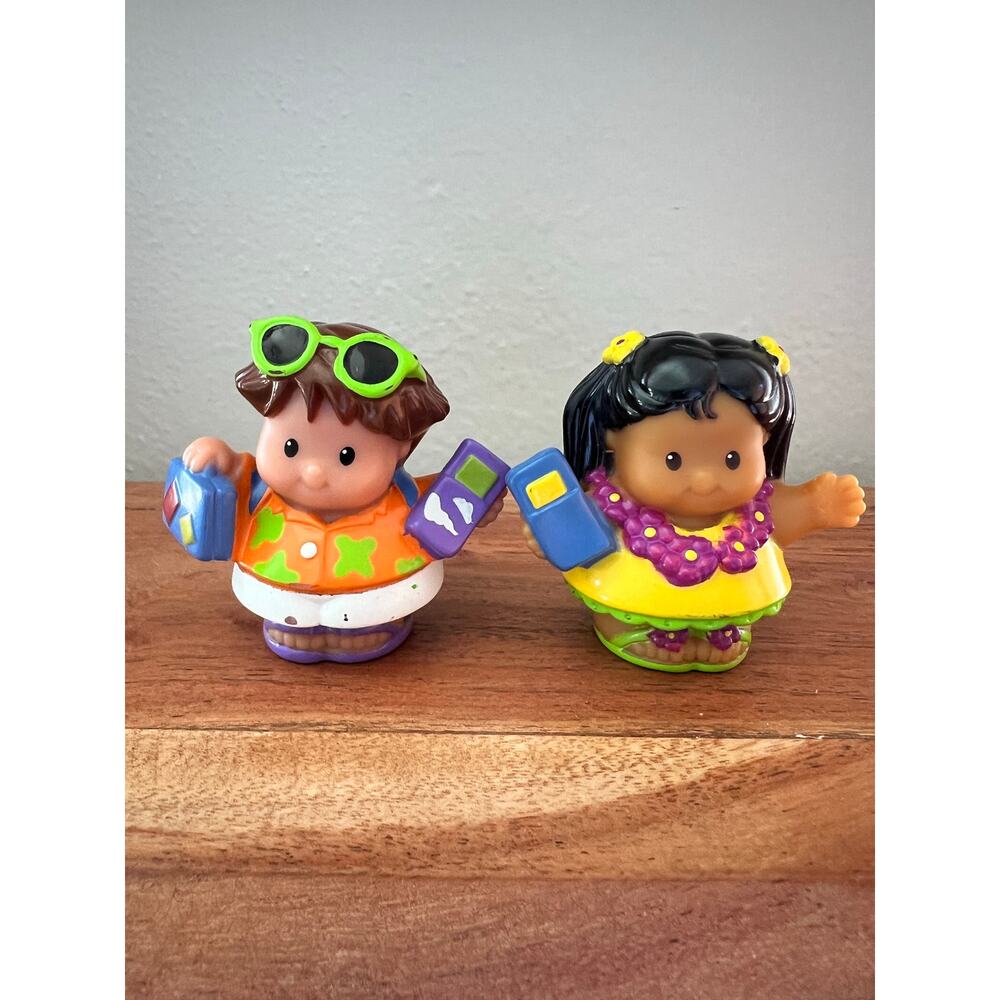 Fisher-Price Little People Vacation Travel Beach Figure Lot of 2